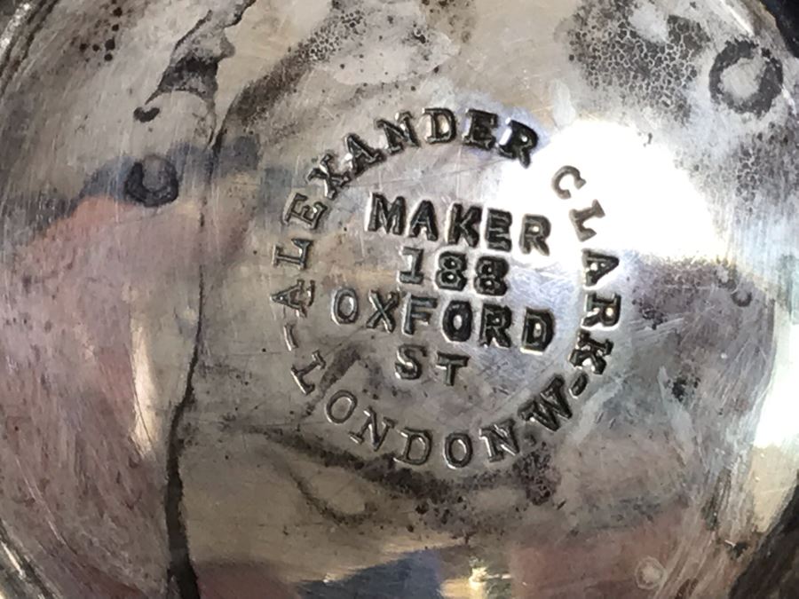 Rare Arts And Crafts Sterling Silver Repousse Tea And Coffee Service With Teapot, Coffee Pot, Creamer And Sugar By Alexander Clark 188 Oxford St London 2,700g [Photo 64]