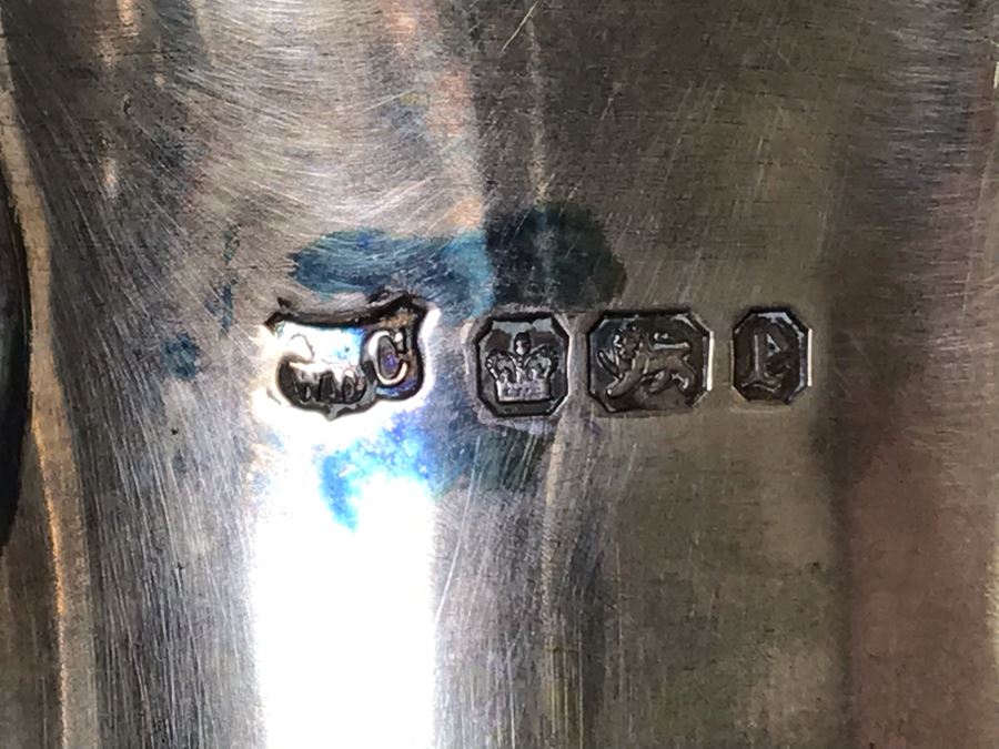 Rare Arts And Crafts Sterling Silver Repousse Tea And Coffee Service With Teapot, Coffee Pot, Creamer And Sugar By Alexander Clark 188 Oxford St London 2,700g [Photo 47]