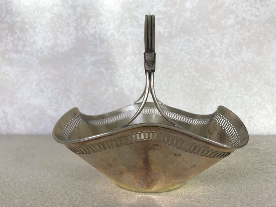 Vintage 800 Silver Hallmarked Fluted Bowl With Handle 7W X 7H 310g [Photo 3]