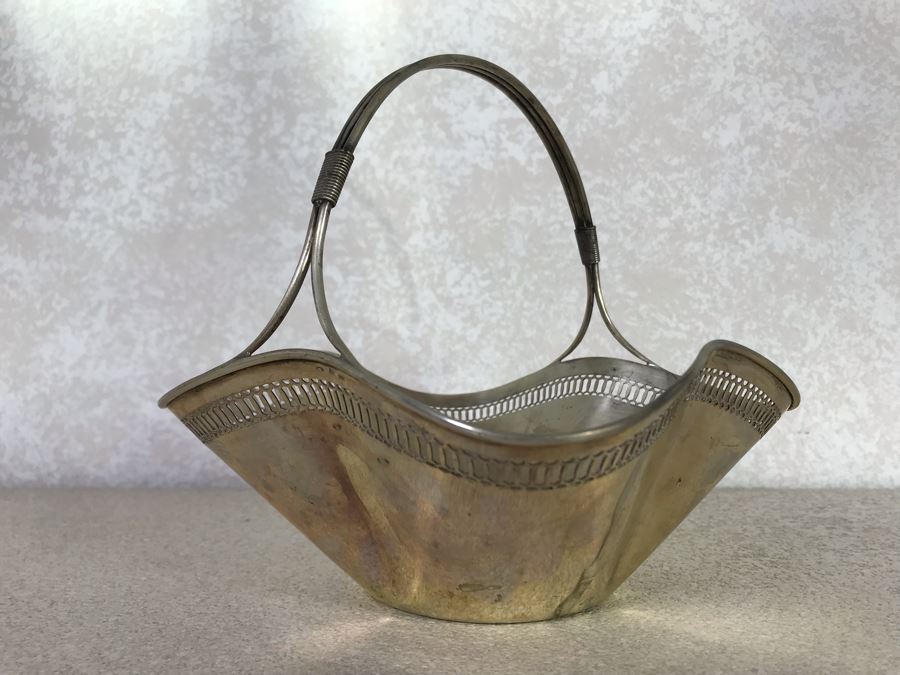 Vintage 800 Silver Hallmarked Fluted Bowl With Handle 7W X 7H 310g [Photo 4]