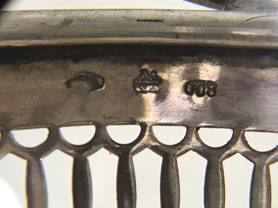 Vintage 800 Silver Hallmarked Fluted Bowl With Handle 7W X 7H 310g [Photo 11]