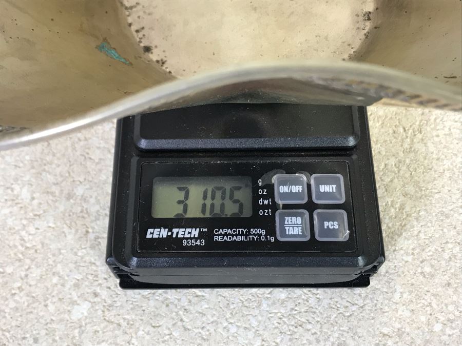 Vintage 800 Silver Hallmarked Fluted Bowl With Handle 7W X 7H 310g [Photo 14]