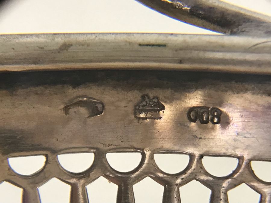 Vintage 800 Silver Hallmarked Fluted Bowl With Handle 7W X 7H 310g [Photo 12]