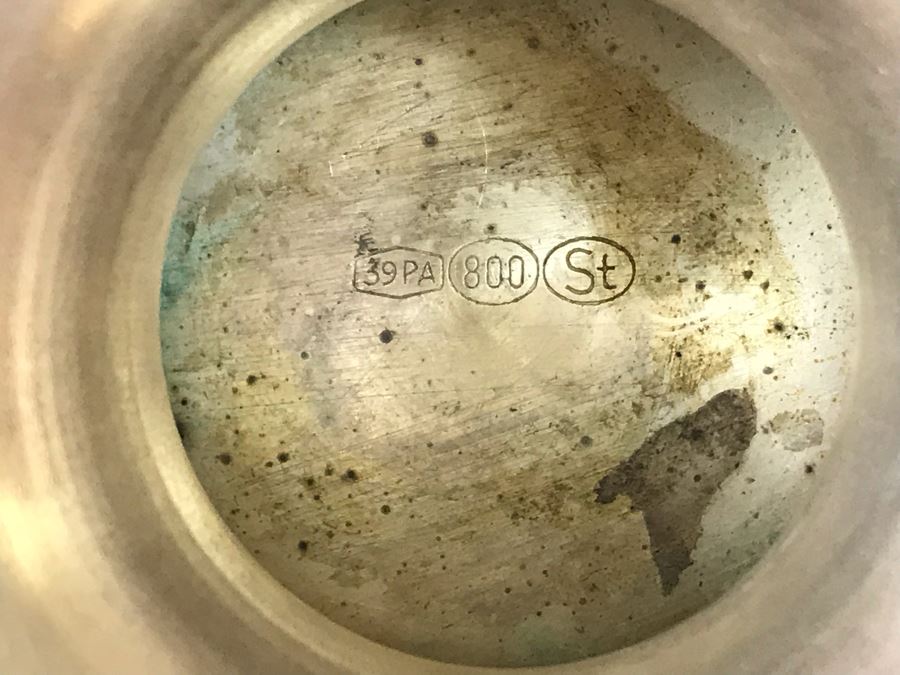 Vintage Italian 800 Silver Hallmarked 39-PA PALERMO STANCAMPIANO EUGENIO Footed Bowl 8.25W X 5H 530g [Photo 6]