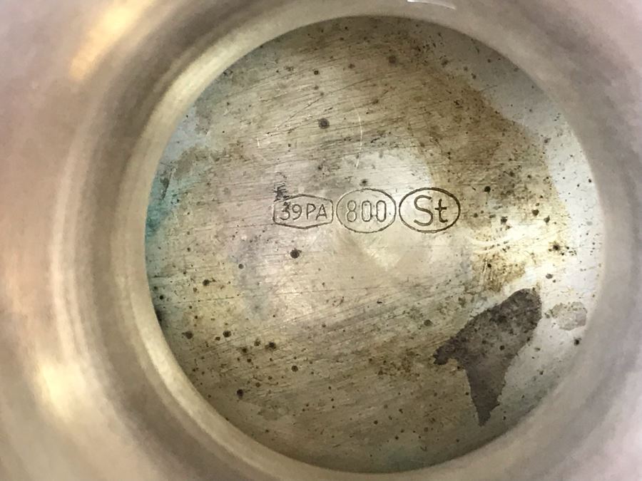 Vintage Italian 800 Silver Hallmarked 39-PA PALERMO STANCAMPIANO EUGENIO Footed Bowl 8.25W X 5H 530g [Photo 7]