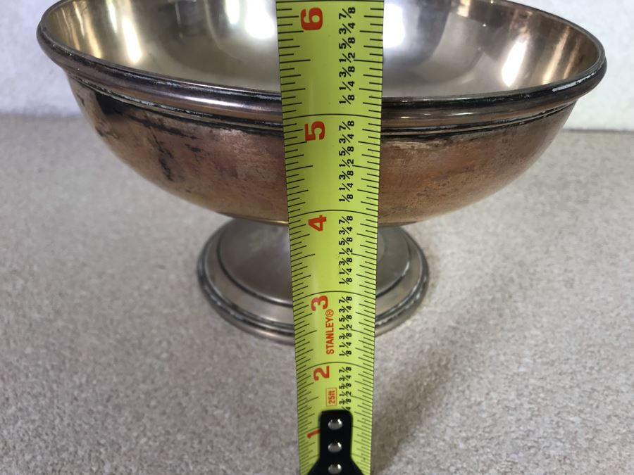 Vintage Italian 800 Silver Hallmarked 39-PA PALERMO STANCAMPIANO EUGENIO Footed Bowl 8.25W X 5H 530g [Photo 9]