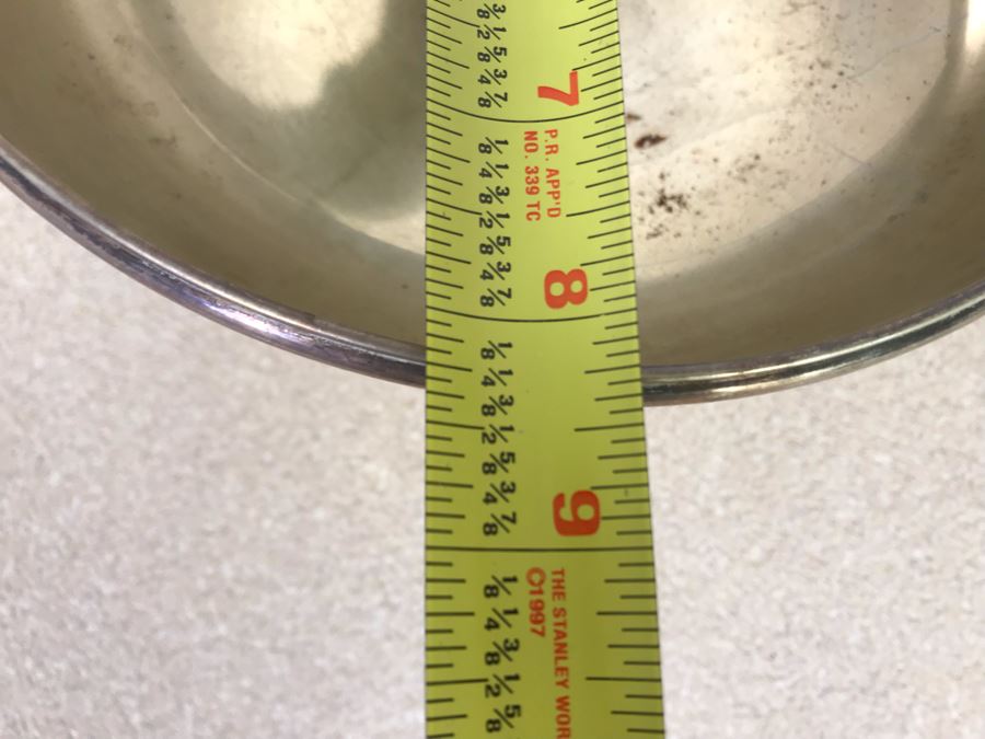 Vintage Italian 800 Silver Hallmarked 39-PA PALERMO STANCAMPIANO EUGENIO Footed Bowl 8.25W X 5H 530g [Photo 8]