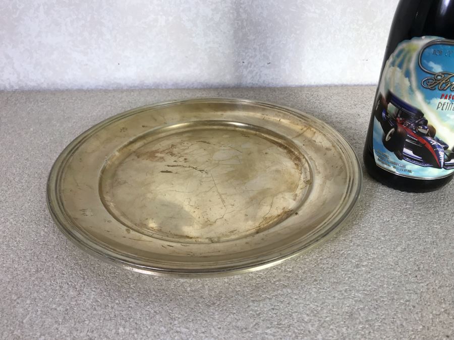 Vintage Italian 800 Silver Hallmarked 39-PA PALERMO STANCAMPIANO EUGENIO Dish Plate 11.25W 450g [Photo 4]
