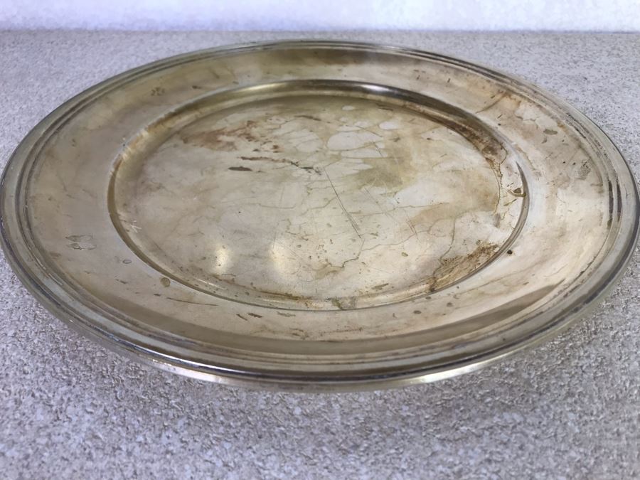 Vintage Italian 800 Silver Hallmarked 39-PA PALERMO STANCAMPIANO EUGENIO Dish Plate 11.25W 450g [Photo 3]
