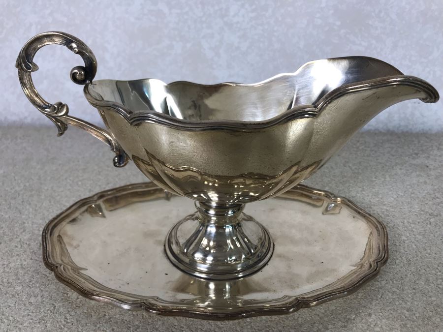 Vintage Italian 800 Silver Hallmarked Gravy Boat 498g [Photo 3]