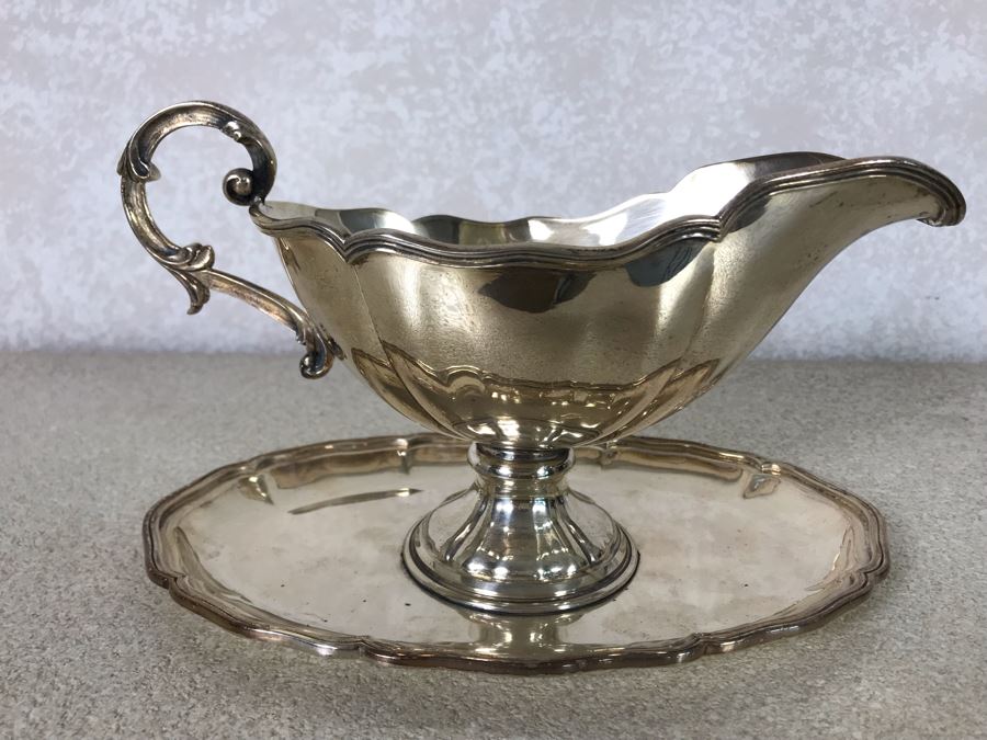 Vintage Italian 800 Silver Hallmarked Gravy Boat 498g [Photo 2]