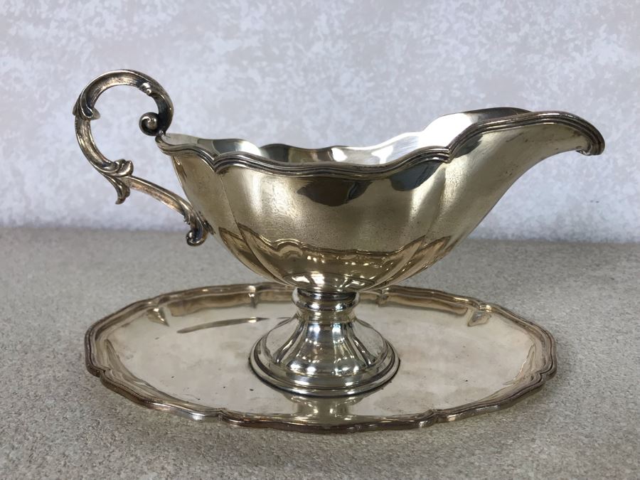 Vintage Italian 800 Silver Hallmarked Gravy Boat 498g [Photo 4]