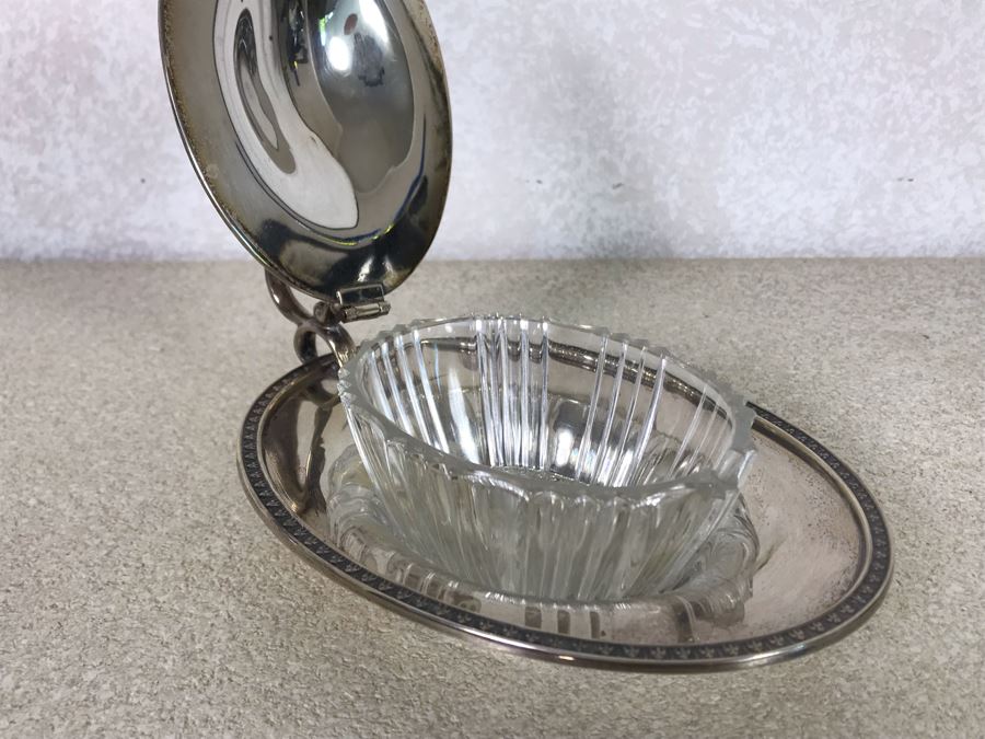 Vintage Italian 800 Silver Hallmarked 3 - VC VERCELLI Handled Dish Bowl With Lid 194g Silver Weight [Photo 7]