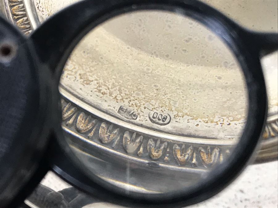 Vintage Italian 800 Silver Hallmarked 3 - VC VERCELLI Handled Dish Bowl With Lid 194g Silver Weight [Photo 11]