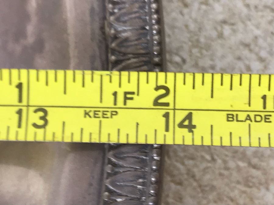 Vintage Italian Neoclassical 800 Silver Hallmarked 20 AL ALESSANDRIA Italy - RICCI & C. S.p.A. Round Tray Plate Dish 14W 720g [Photo 11]