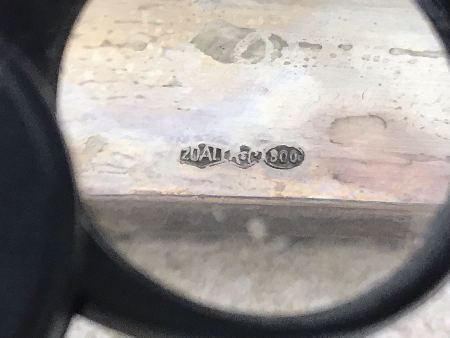 Vintage Italian Neoclassical 800 Silver Hallmarked 20 AL ALESSANDRIA Italy - RICCI & C. S.p.A. Oval Tray Platter 25.5L X 12W 1,440g [Photo 11]