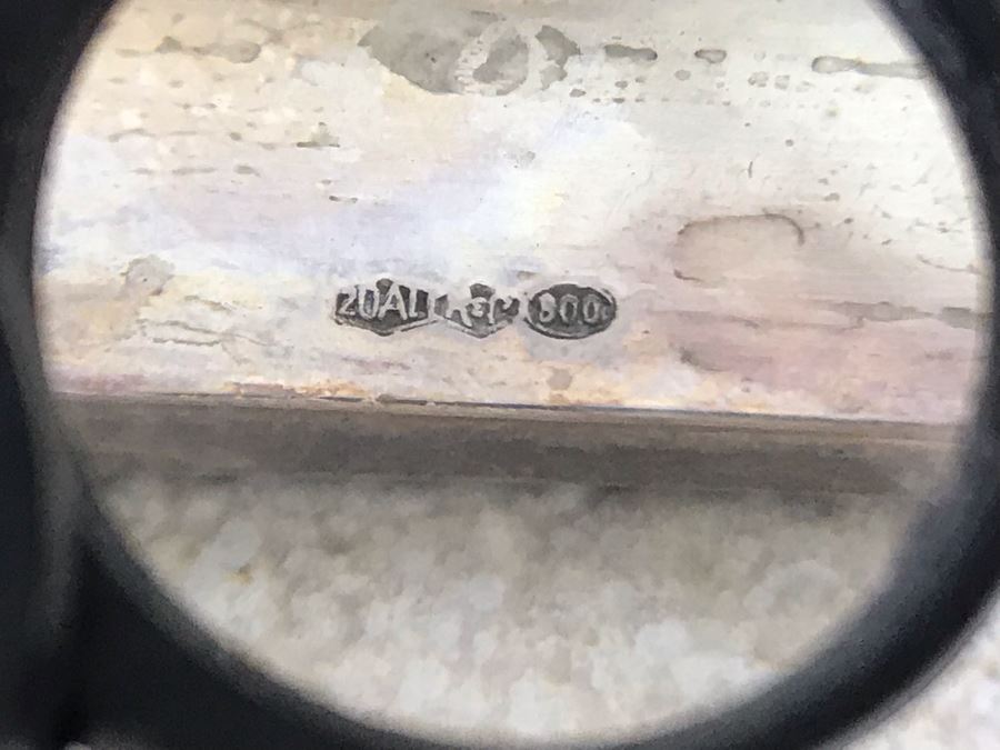 Vintage Italian Neoclassical 800 Silver Hallmarked 20 AL ALESSANDRIA Italy - RICCI & C. S.p.A. Oval Tray Platter 25.5L X 12W 1,440g [Photo 10]