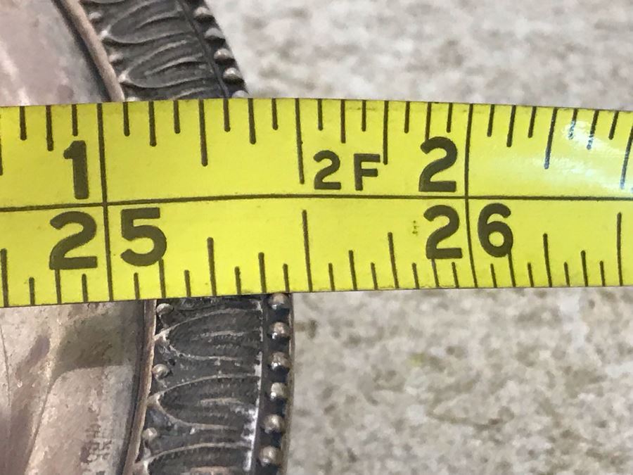 Vintage Italian Neoclassical 800 Silver Hallmarked 20 AL ALESSANDRIA Italy - RICCI & C. S.p.A. Oval Tray Platter 25.5L X 12W 1,440g [Photo 12]