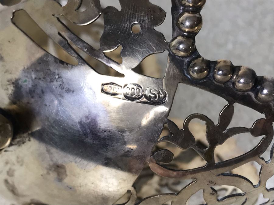 Vintage Italian 800 Silver Hallmarked 39-PA PALERMO STANCAMPIANO EUGENIO Footed Bowl 7W X 4.5D X 4H 264g [Photo 9]