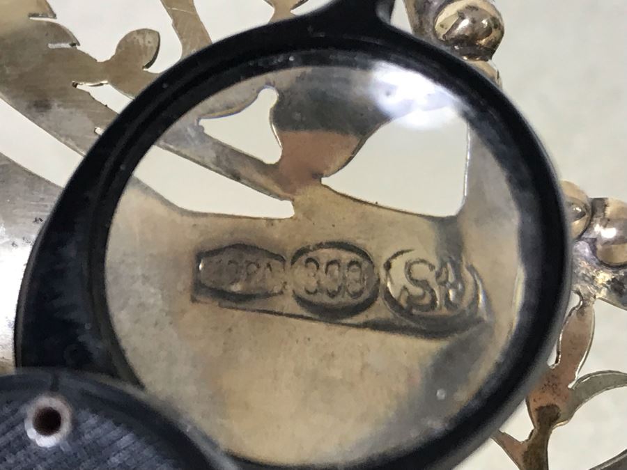 Vintage Italian 800 Silver Hallmarked 39-PA PALERMO STANCAMPIANO EUGENIO Footed Bowl 7W X 4.5D X 4H 264g [Photo 11]