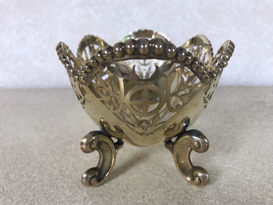 Vintage Italian 800 Silver Hallmarked 39-PA PALERMO STANCAMPIANO EUGENIO Footed Bowl 7W X 4.5D X 4H 264g [Photo 5]