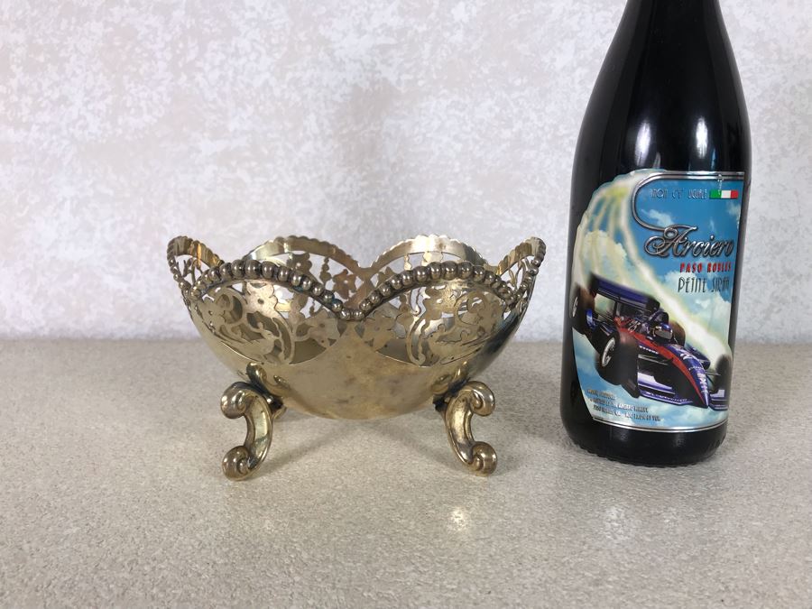 Vintage Italian 800 Silver Hallmarked 39-PA PALERMO STANCAMPIANO EUGENIO Footed Bowl 7W X 4.5D X 4H 264g [Photo 8]