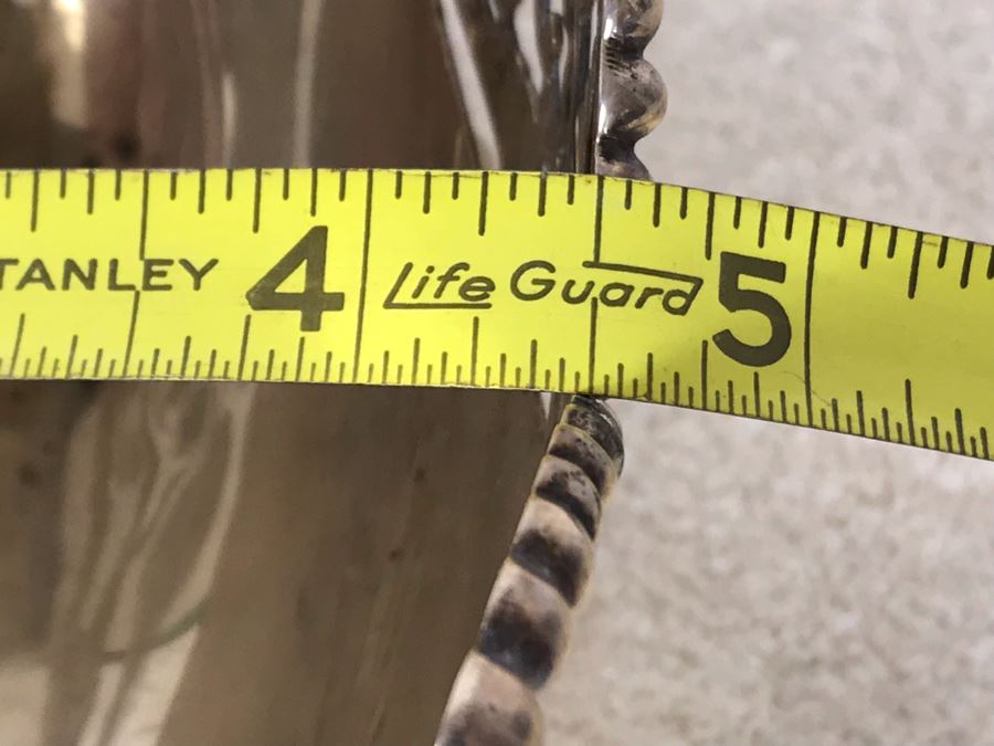 Vintage Italian 800 Silver Hallmarked 39-PA PALERMO STANCAMPIANO EUGENIO Footed Bowl 7W X 4.5D X 4H 264g [Photo 13]