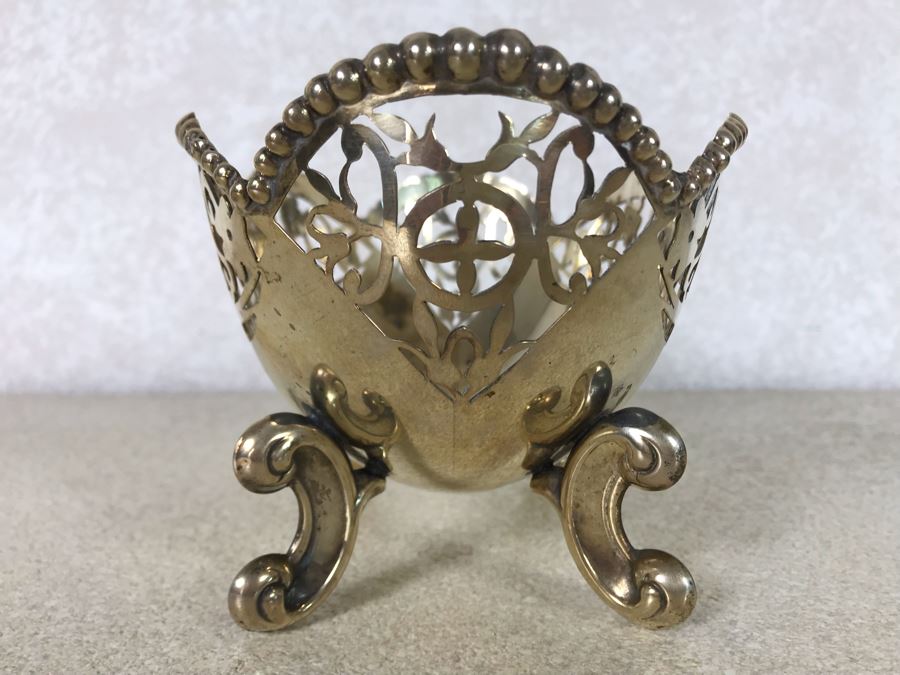 Vintage Italian 800 Silver Hallmarked 39-PA PALERMO STANCAMPIANO EUGENIO Footed Bowl 7W X 4.5D X 4H 264g [Photo 6]