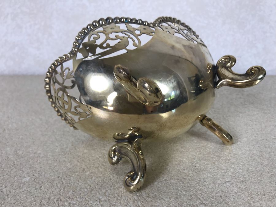 Vintage Italian 800 Silver Hallmarked 39-PA PALERMO STANCAMPIANO EUGENIO Footed Bowl 7W X 4.5D X 4H 264g [Photo 7]