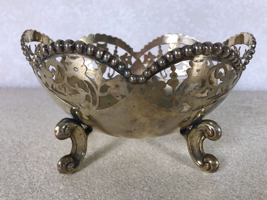 Vintage Italian 800 Silver Hallmarked 39-PA PALERMO STANCAMPIANO EUGENIO Footed Bowl 7W X 4.5D X 4H 264g [Photo 2]