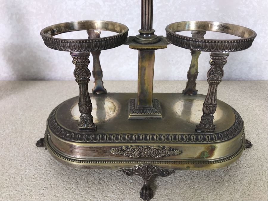 Vintage Italian Neoclassical 800 Silver Hallmarked 20 AL ALESSANDRIA Italy - RICCI & C. S.p.A. Oil And Vinegar Cruet Set 10W X 6D X 13H 620g Silver Weight [Photo 11]