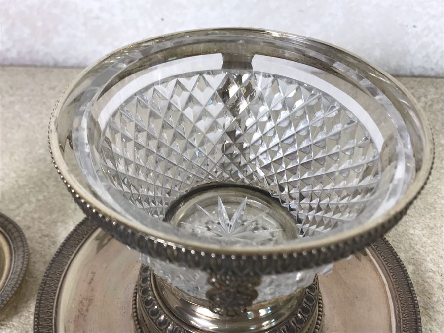 Vintage Italian Neoclassical 800 Silver Hallmarked 20 AL ALESSANDRIA Italy - RICCI & C. S.p.A. Center Bowl With Lid And Pair Of Cups Total Silver Weight 596g [Photo 12]