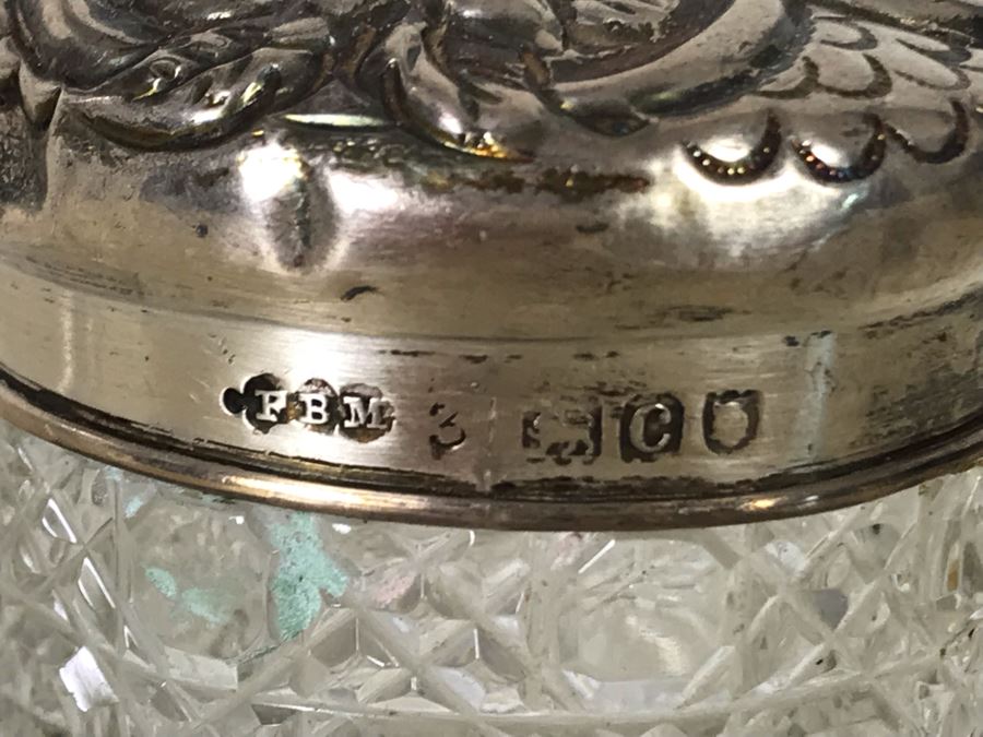 Pair Of Sterling Silver Repousse Lided Bottles 2W 22g [Photo 8]