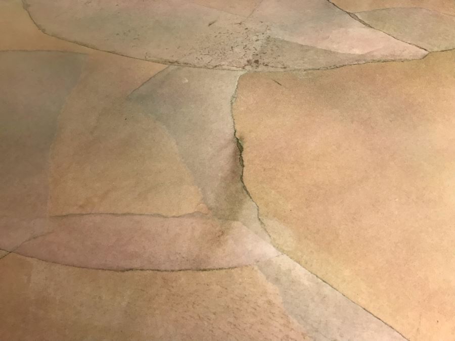 Custom Dining Table With Decoupage Top And Eight Upholstered Dining Chairs 108L X 43W X 29.5H [Photo 23]