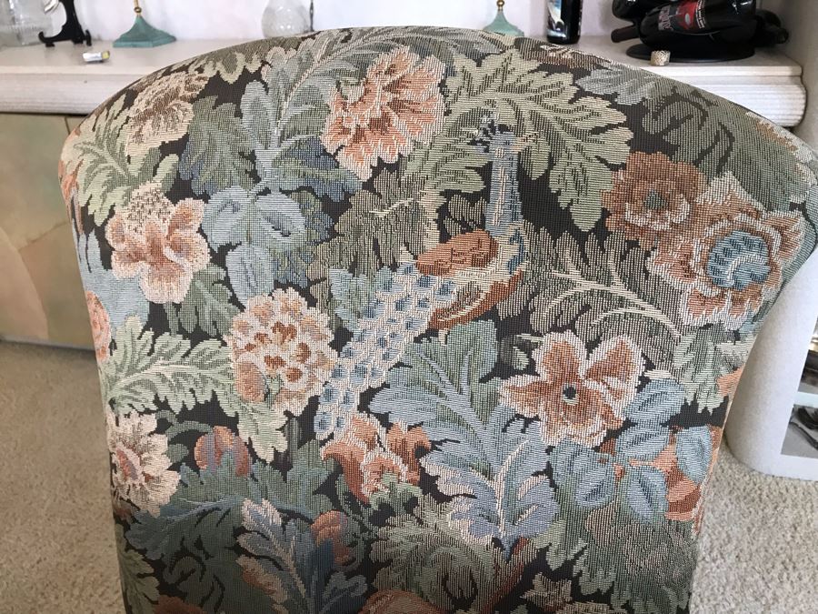 Custom Dining Table With Decoupage Top And Eight Upholstered Dining Chairs 108L X 43W X 29.5H [Photo 15]