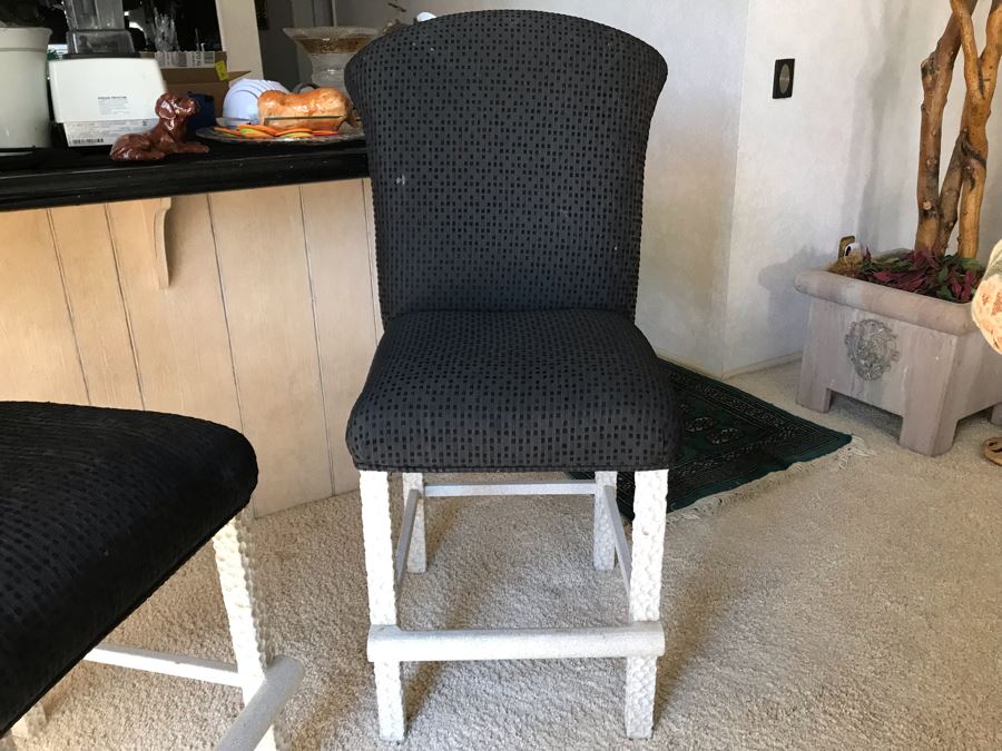 Pair Of Custom Upholstered Barstools [Photo 4]