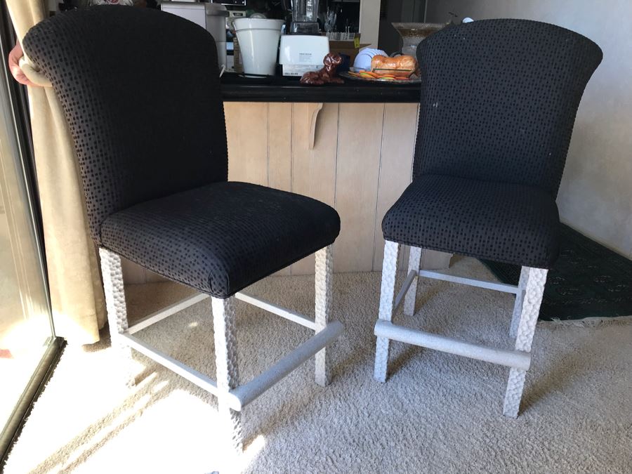 Pair Of Custom Upholstered Barstools [Photo 6]