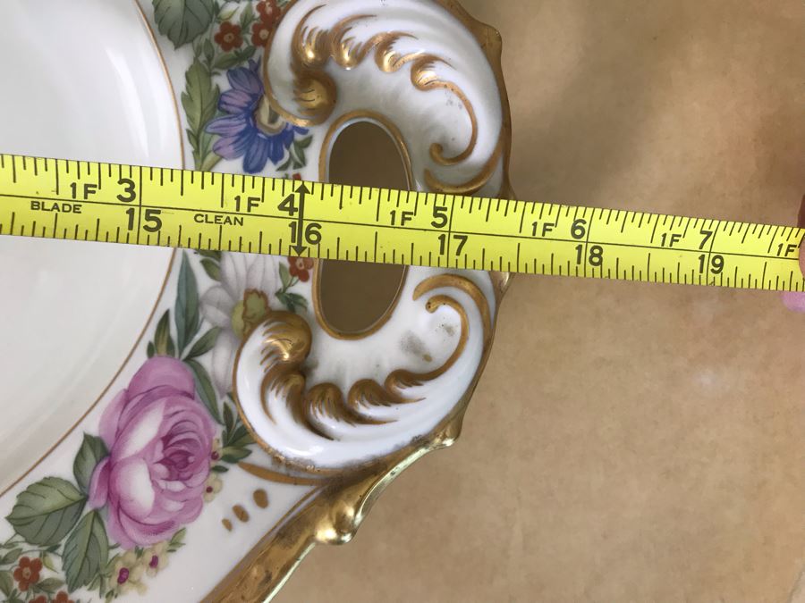 Pirkenhammer Czechoslovakia Fine Bohemian China Avignon Pattern Gold Rim Elegantly Decorated Includes Three Serving Platters, Soup Tureen, Gravy Boat, Dishes, Bowls Apx 55 Pieces From Getty Estate In Italy [Photo 44]