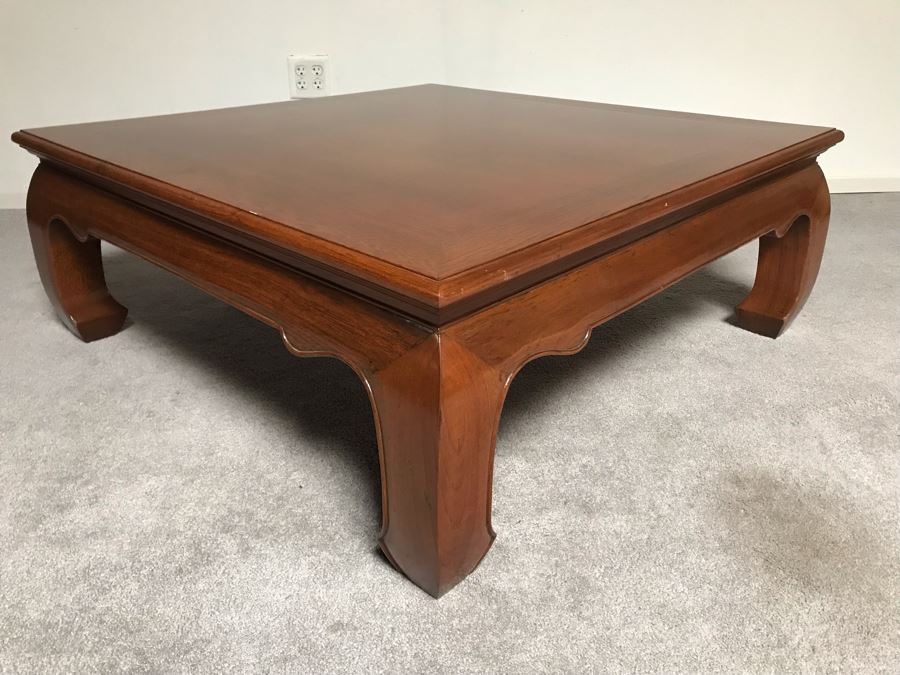 JUST ADDED - Chinese Wooden Coffee Table 42W X 16H [Photo 6]