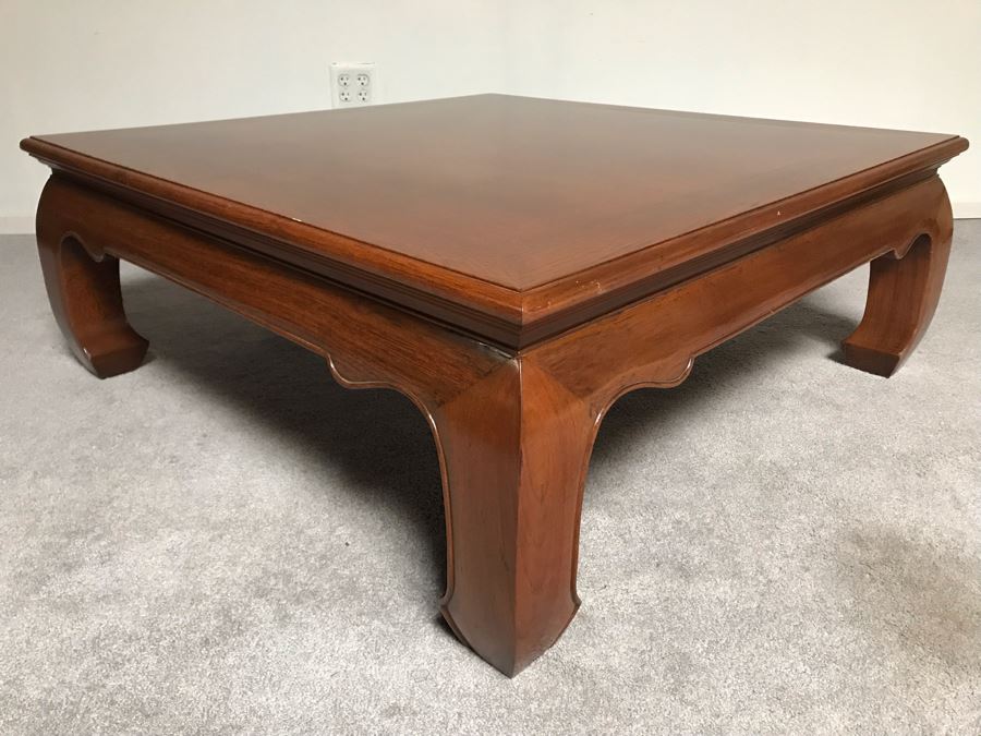JUST ADDED - Chinese Wooden Coffee Table 42W X 16H [Photo 9]