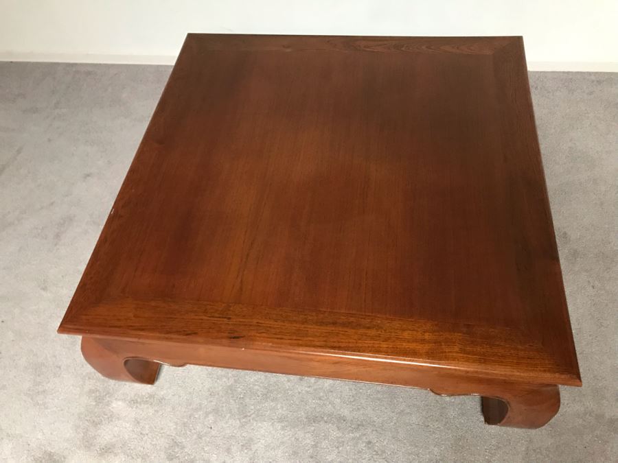 JUST ADDED - Chinese Wooden Coffee Table 42W X 16H [Photo 5]