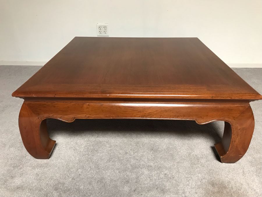 JUST ADDED - Chinese Wooden Coffee Table 42W X 16H [Photo 4]