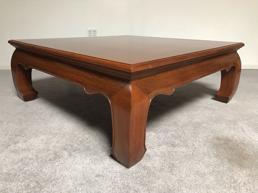 JUST ADDED - Chinese Wooden Coffee Table 42W X 16H [Photo 7]