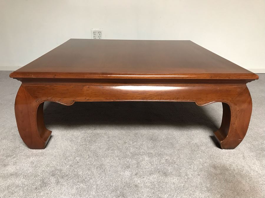 JUST ADDED - Chinese Wooden Coffee Table 42W X 16H [Photo 1]