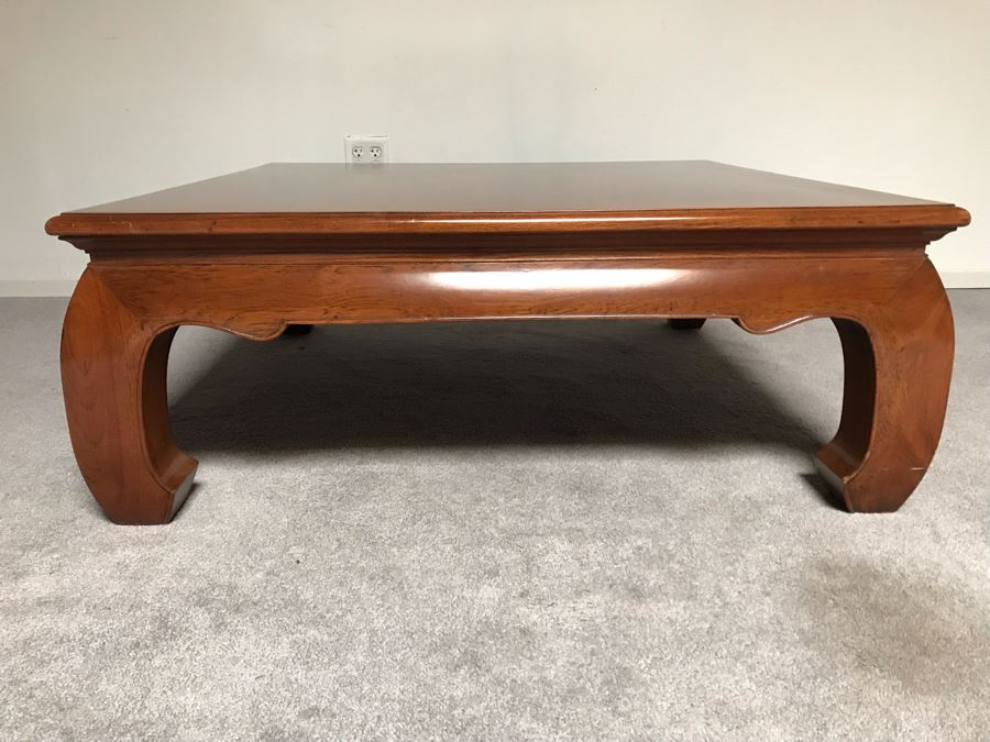 JUST ADDED - Chinese Wooden Coffee Table 42W X 16H [Photo 2]