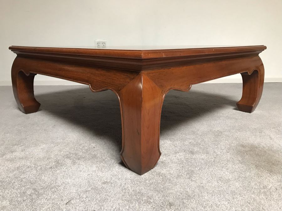 JUST ADDED - Chinese Wooden Coffee Table 42W X 16H [Photo 8]