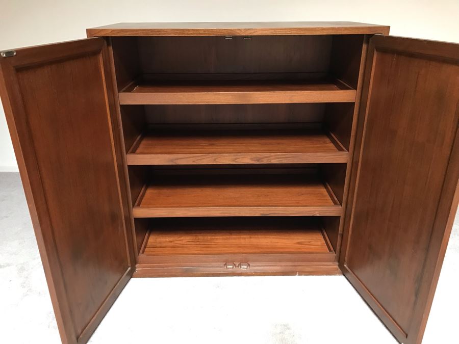 JUST ADDED - Solid Wood Chinese Cabinet Dresser With Four Sliding Drawers Very Heavy 45W X 21D X 46H [Photo 9]