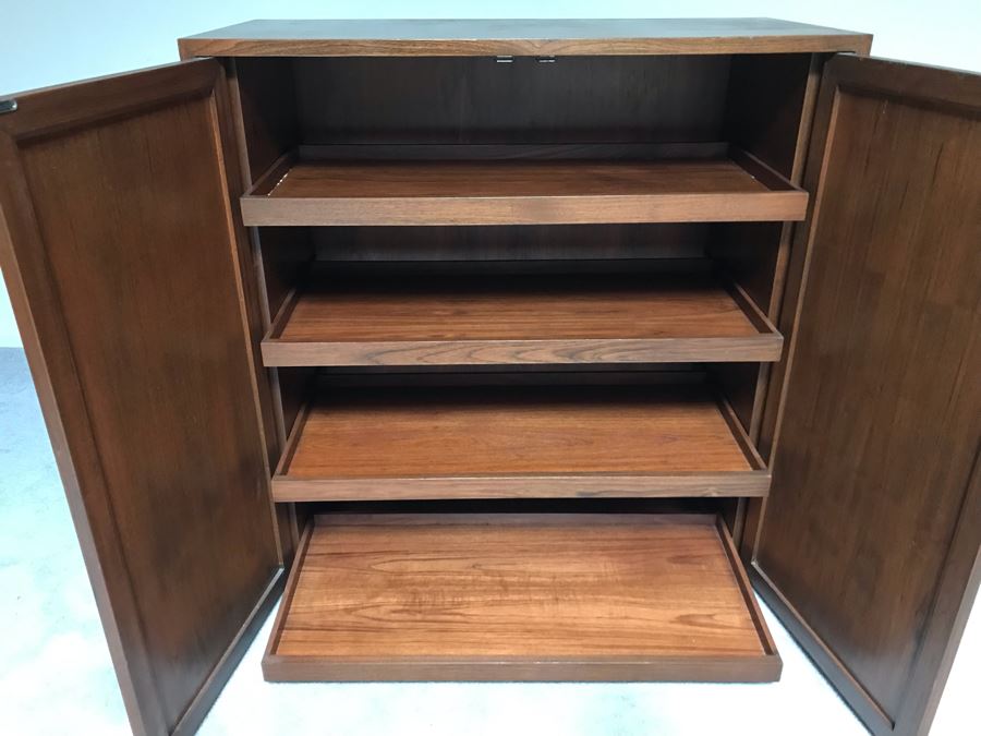 JUST ADDED - Solid Wood Chinese Cabinet Dresser With Four Sliding Drawers Very Heavy 45W X 21D X 46H [Photo 10]