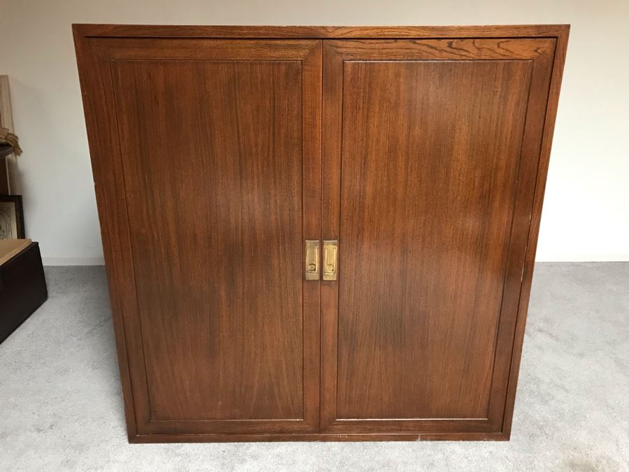 JUST ADDED - Solid Wood Chinese Cabinet Dresser With Four Sliding Drawers Very Heavy 45W X 21D X 46H [Photo 4]