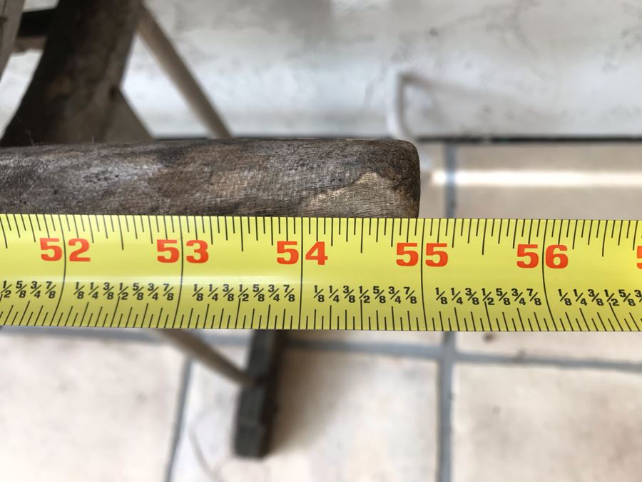 Primitive Dough Bowl Trough With Handles On Stand Plant Planter 55W X 21D X 29H [Photo 7]